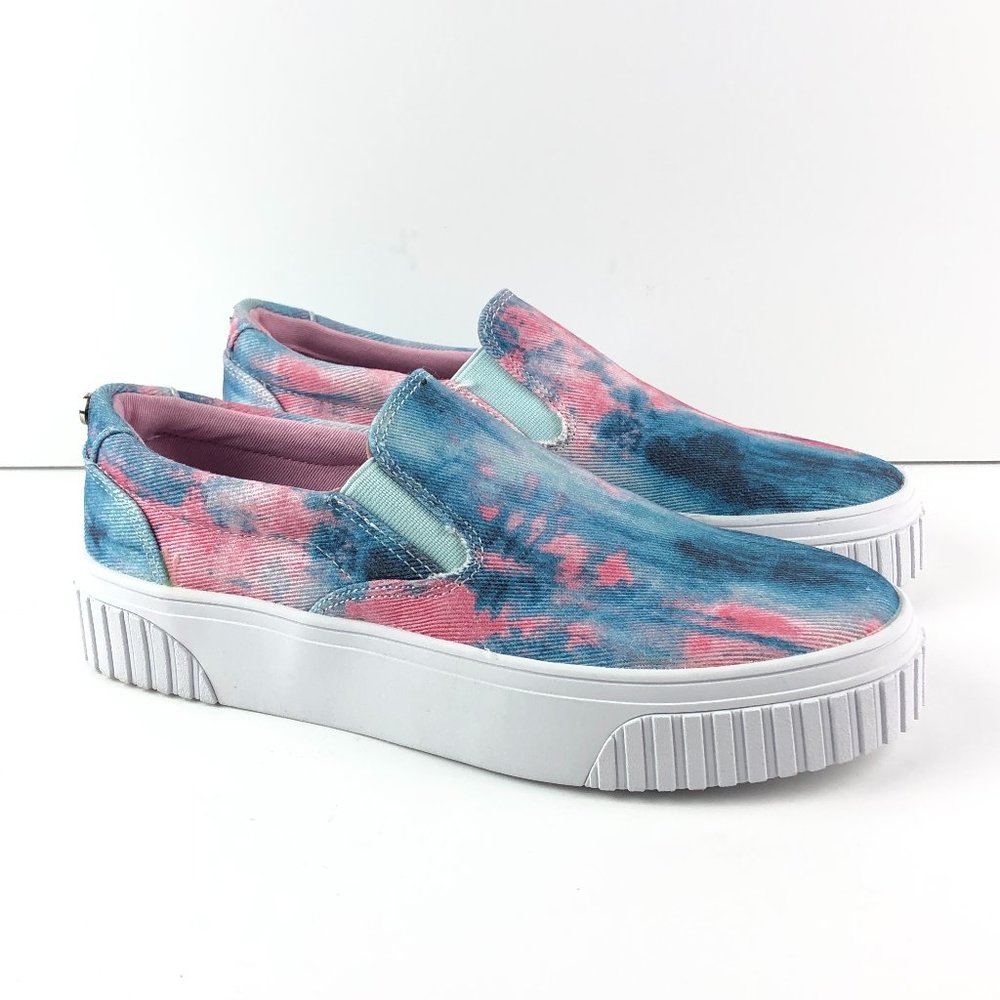 Nine West Deedy women's slip on Sneakers shoes Pink Blue Dye Size 7M